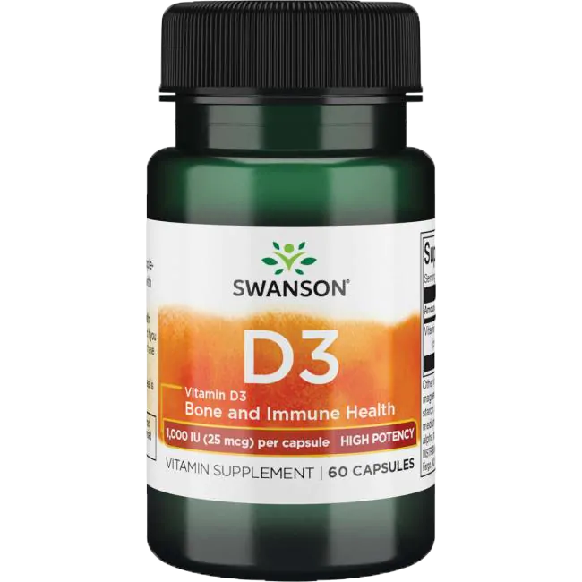 SW Vitamin D3 High Potency 1000IU (25 MCG) 60 SGELS